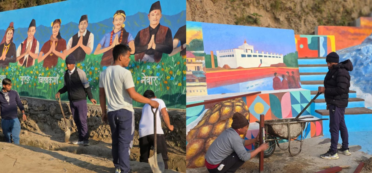 सौन्दर्यकरण गर्दै साकेला गाउँपालिका