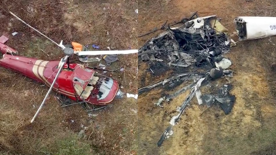 उडिरहेका दुई हेलिकप्टर आकाशमै ठोक्किए, एक जनाको मृत्यु