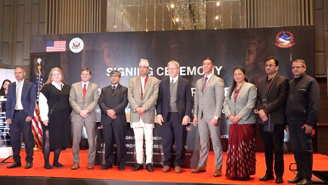 अमेरिकी सरकार र नेपाल सरकारबीच सांस्कृतिक सम्पत्ति सम्झौतामा हस्ताक्षर