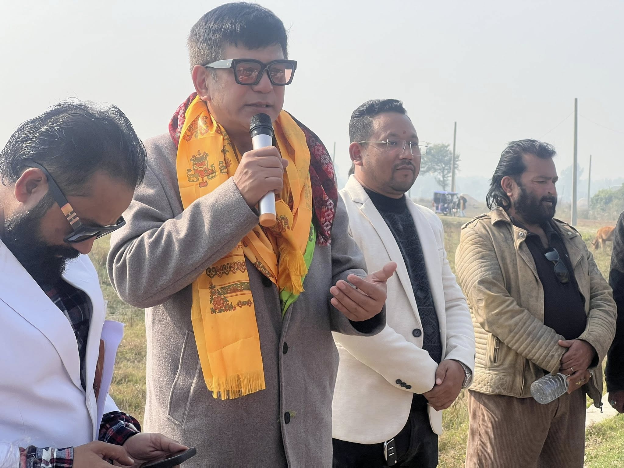 कोशी प्रदेशका चलचित्रकर्मीका लागि स्थायी थलो बन्दै, सुन्दरहरैंचामा महासंघको भवन शिलान्यास