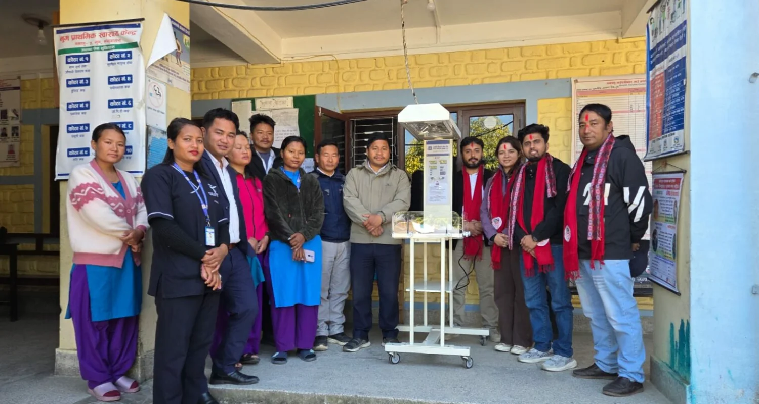 ज्योति बैंकद्वारा कोशीका चार जिल्लामा बेबी वार्मर जडान