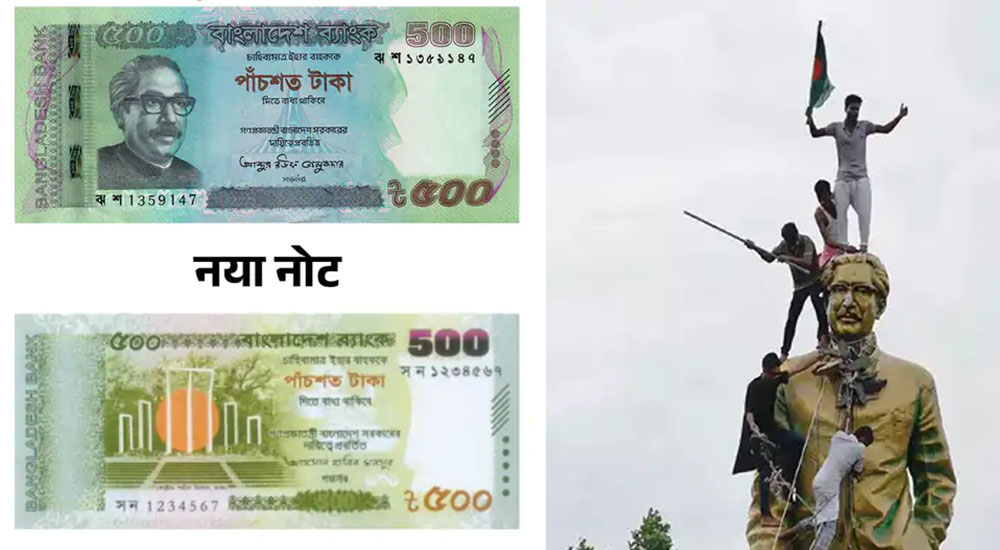 बङ्गलादेशी मुद्राबाट शेख हसिनाका बुबाको तस्बिर हटाइयो