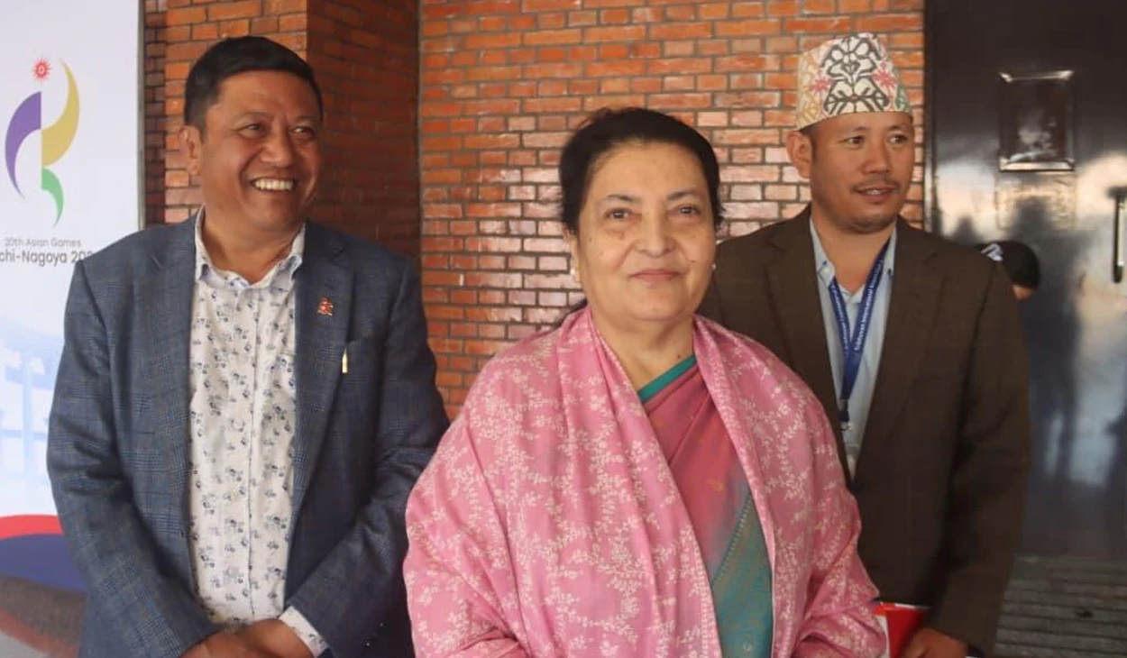 पूर्वराष्ट्रपति भण्डारी चीन प्रस्थान