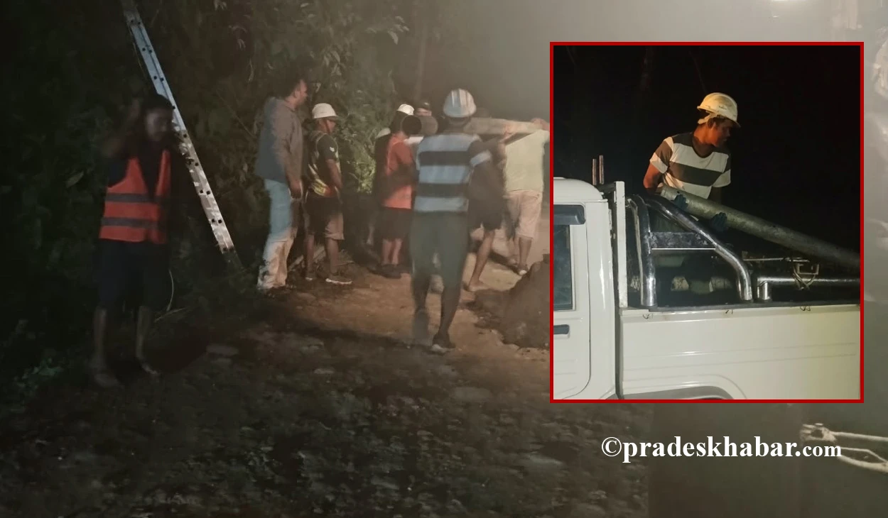 बाढीले विद्युत् आयोजना बगाउँदा उत्तरी गोरखाका पाँच हजार घरधुरी अन्धकारमा