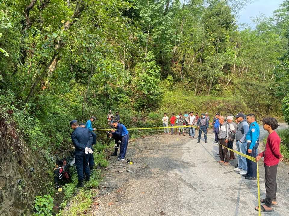 तम्घासमा मोटरसाइकल दुर्घटना हुँदा सभ इन्जिनियरको मृत्यु