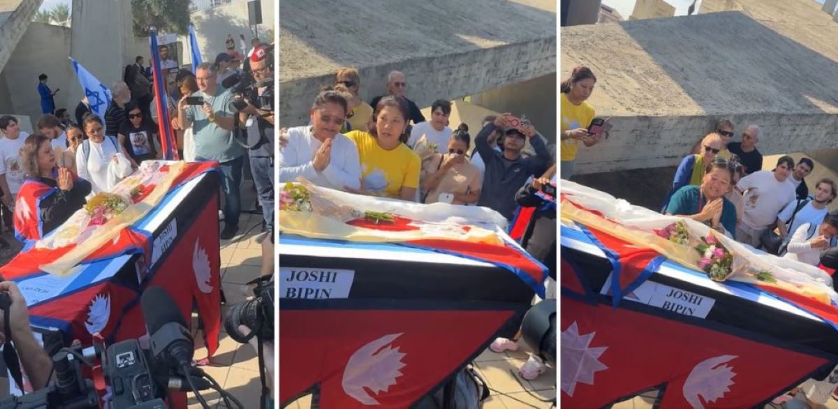 विपिन जोशीको शव नेपाल ल्याउनु अगाडी इजरायलमा श्रद्धाञ्जली सभा