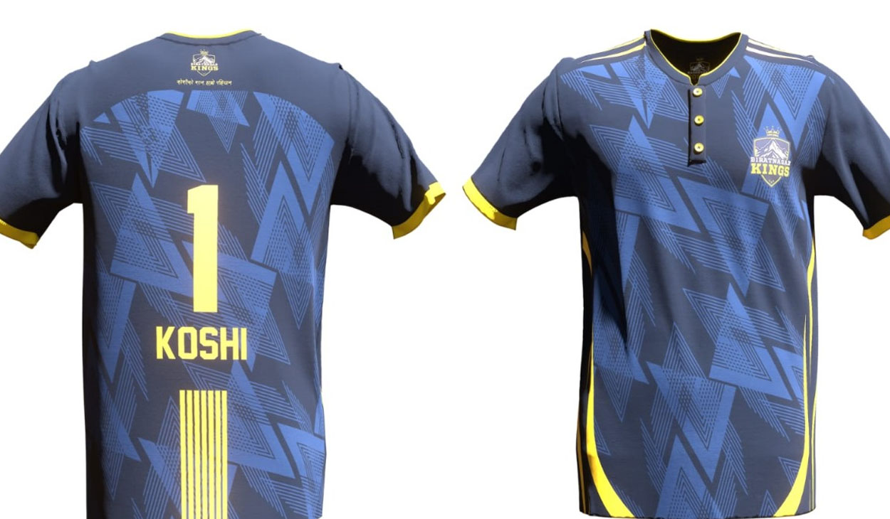 विराटनगर किंग्सले नयाँ जर्सी सार्वजनिक गर्‍यो, सात रेखामा ‘सप्तकोशीको शक्ति’