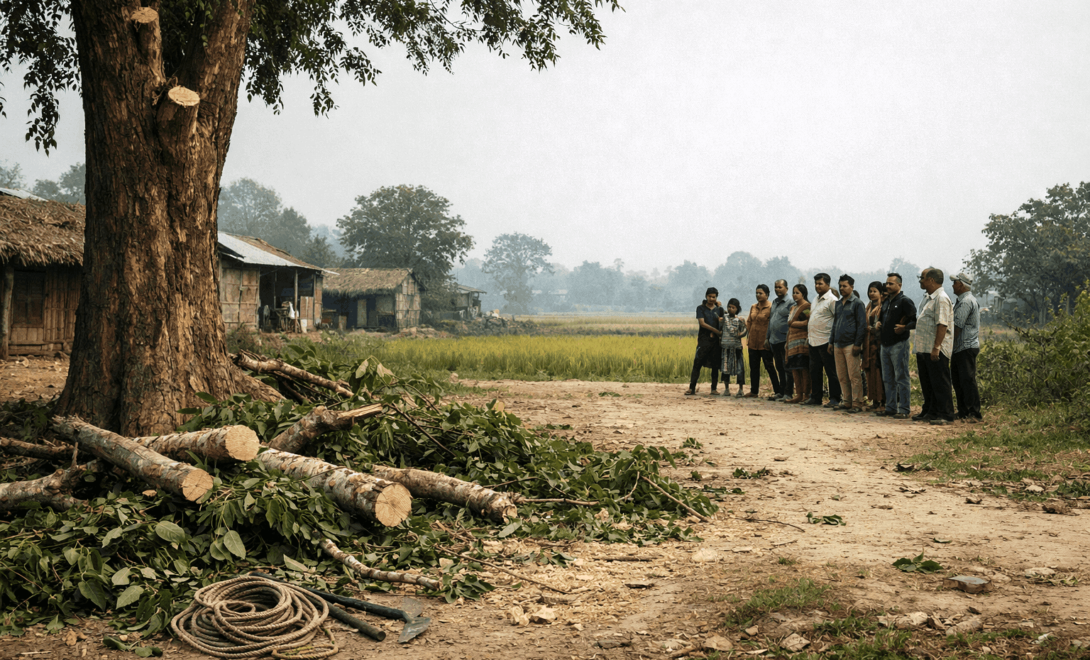 हाँगा झार्ने क्रममा रुखबाट लडेर मोरङमा एक जनाको मृत्यु