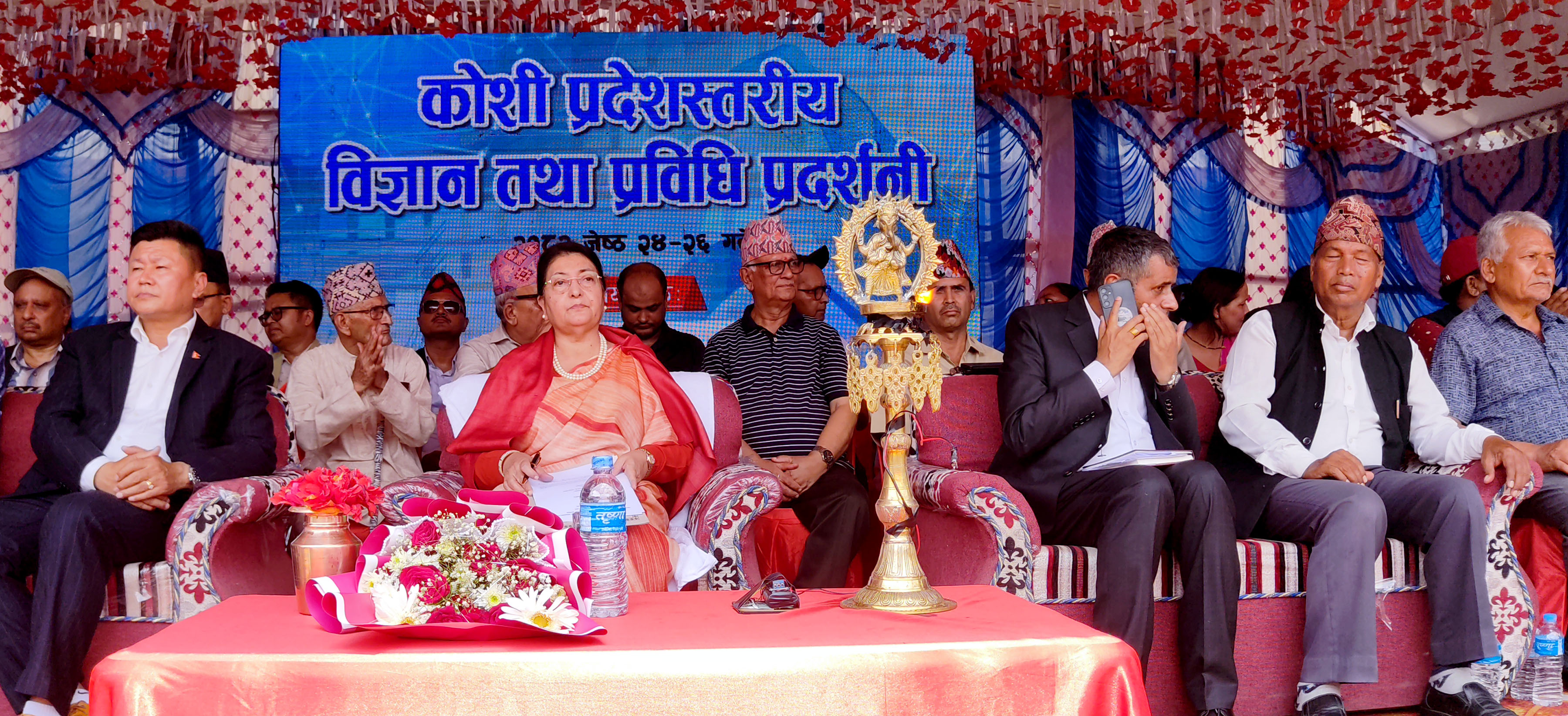 झापा पुगेर पूर्वराष्ट्रपतिले भनिन्,'दिगो आर्थिक समृद्धि हासिल गर्नु अबको साझा गन्तव्य'
