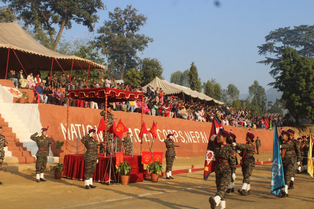 एनसीसी जुनियर डिभिजनको दीक्षान्त समारोह सम्पन्न , ५२८ क्याडेट दिक्षित