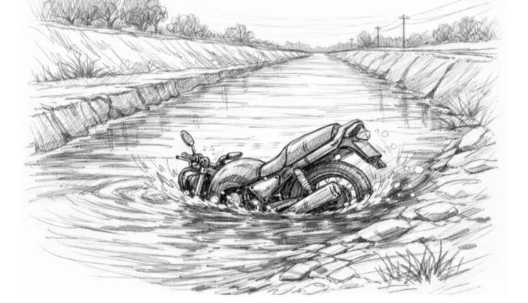 मोटरसाइकल नहरमा खस्दा ४० वर्षीय विनोदको मृत्यु