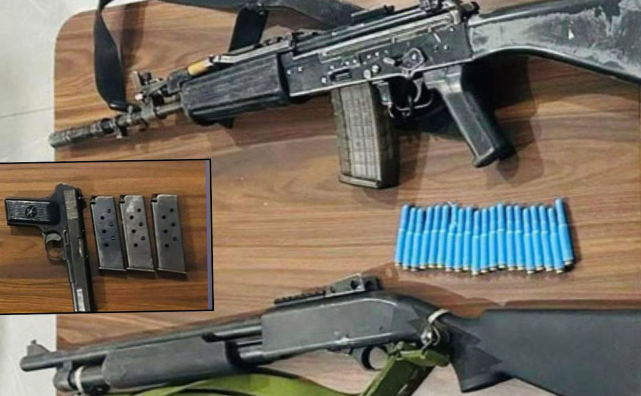 लुटिएको प्रहरी हतियार झापामा फेला, उपत्यकामा धमला पक्राउ