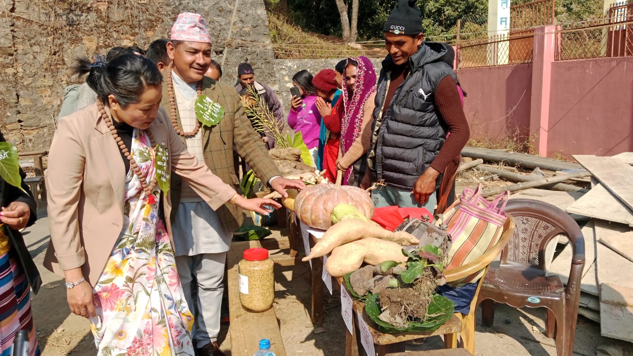 भोजपुरको दिंलामा प्रथम  कन्दमुल प्रदर्शनी