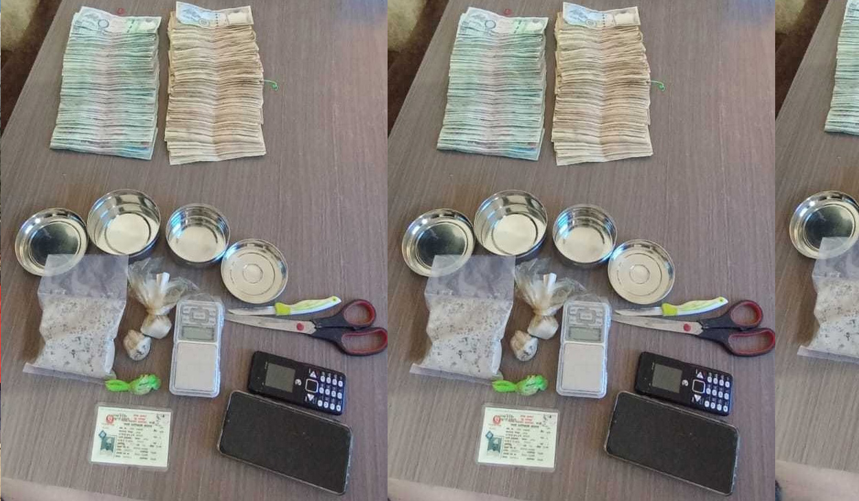 बिर्तामोडबाट ब्राउन सुगरसहित राजवंशी पक्राउ