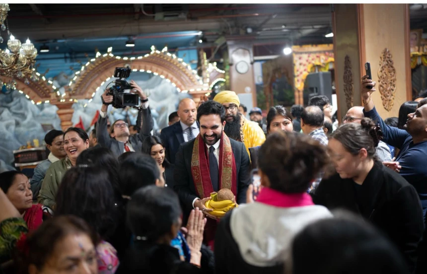 न्युयोर्कका मेयर मम्दानीले हिन्दू समुदायसँग मनाए दसैँ, घृणाविरुद्ध एकतामा जोड