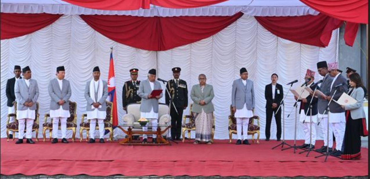 नवनियुक्त  चार मन्त्रीको सपथ