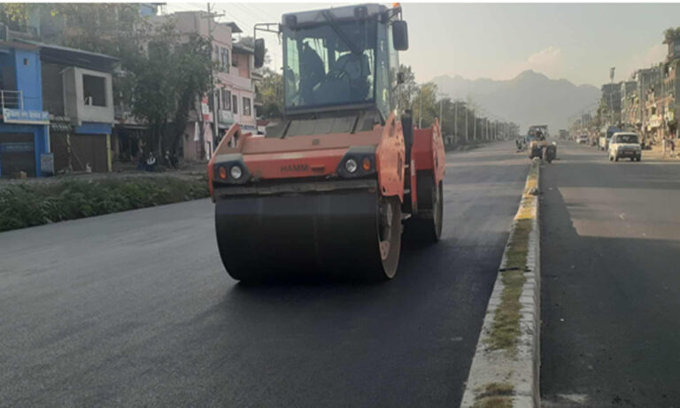 पोखरा–मुग्लिन सडकः पश्चिम खण्डमा १८ किलोमिटर कालोपत्र