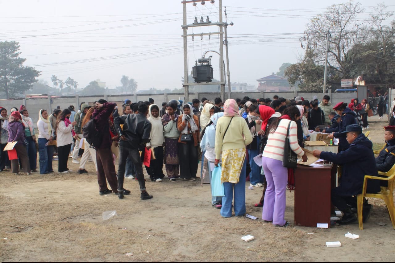 प्रतिनिधिसभा निर्वाचन सुरक्षाका लागि मोरङमा  म्यादी प्रहरी छनोट प्रक्रिया सुरु