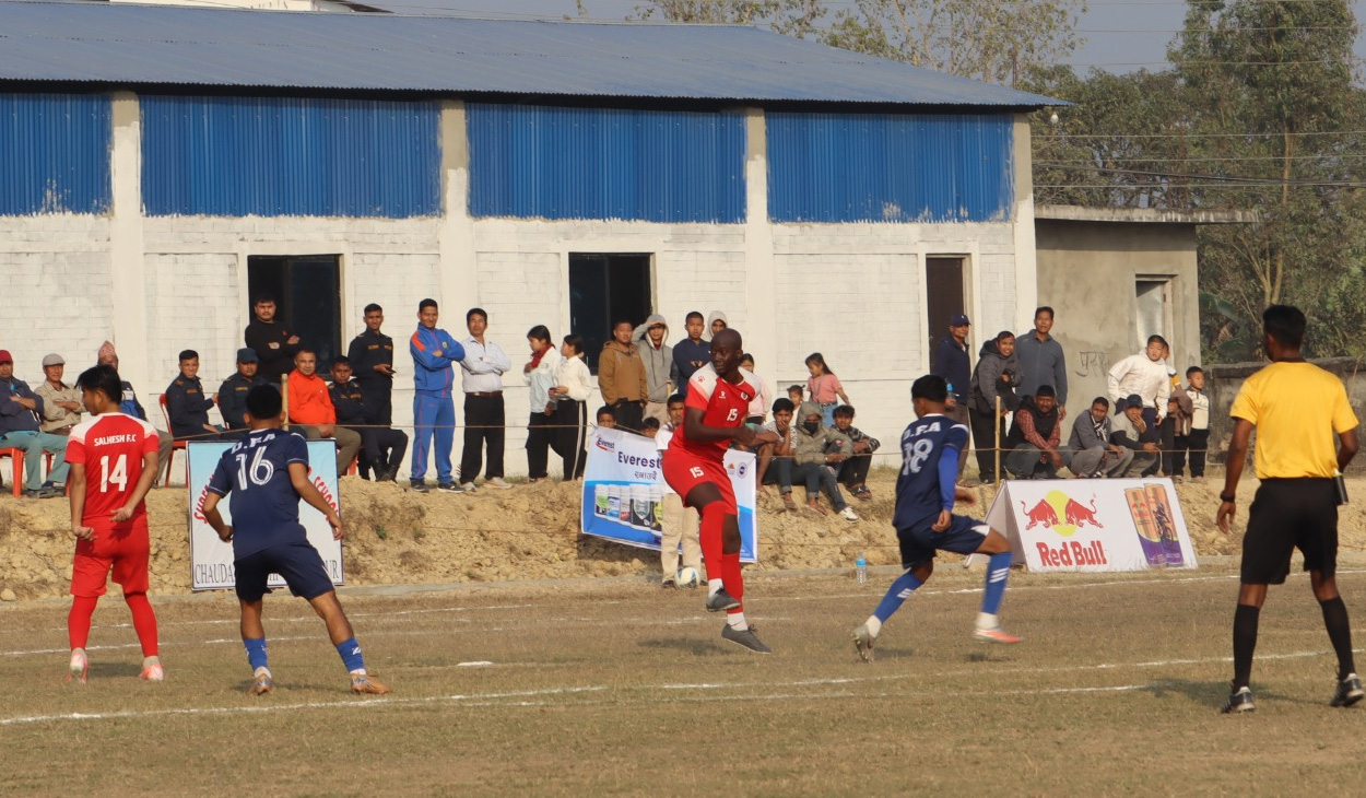 नारदमुनी गोल्डकप : दोस्रो क्वार्टरफाइनलमा डिफेन्डिङ च्याम्पियन साल्हेश युवा क्लबको शानदार जित