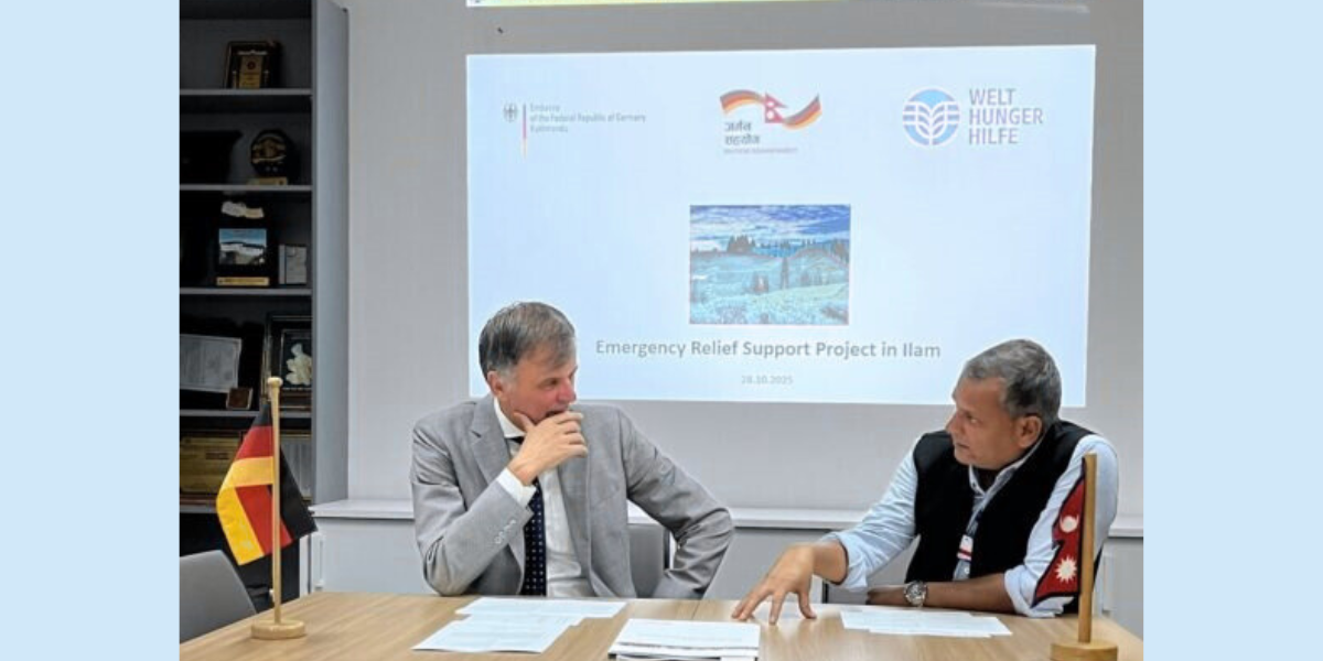 इलामका बाढीपीडितलाई जर्मनीको रु ६३ लाख ९६ हजार बराबरको सहयोग