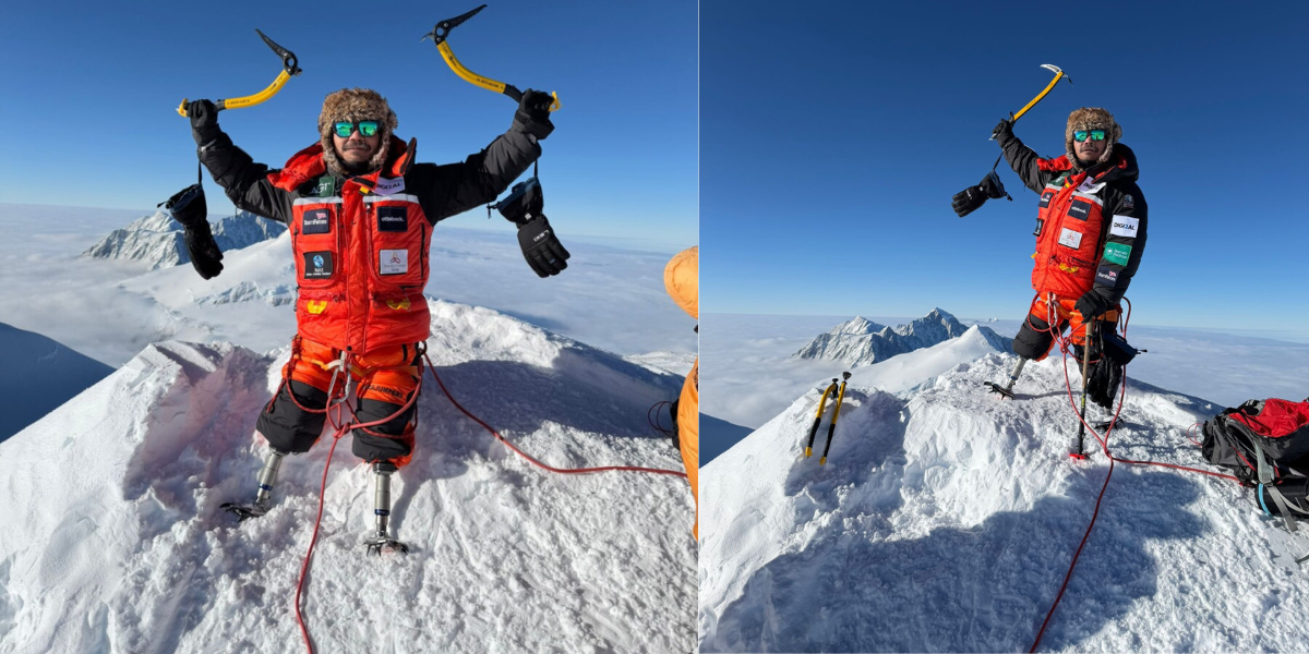 अपाङ्गता भएका हरि बुढा मगरद्वारा माउन्ट भिन्सनको सफलतापूर्वक आरोहण