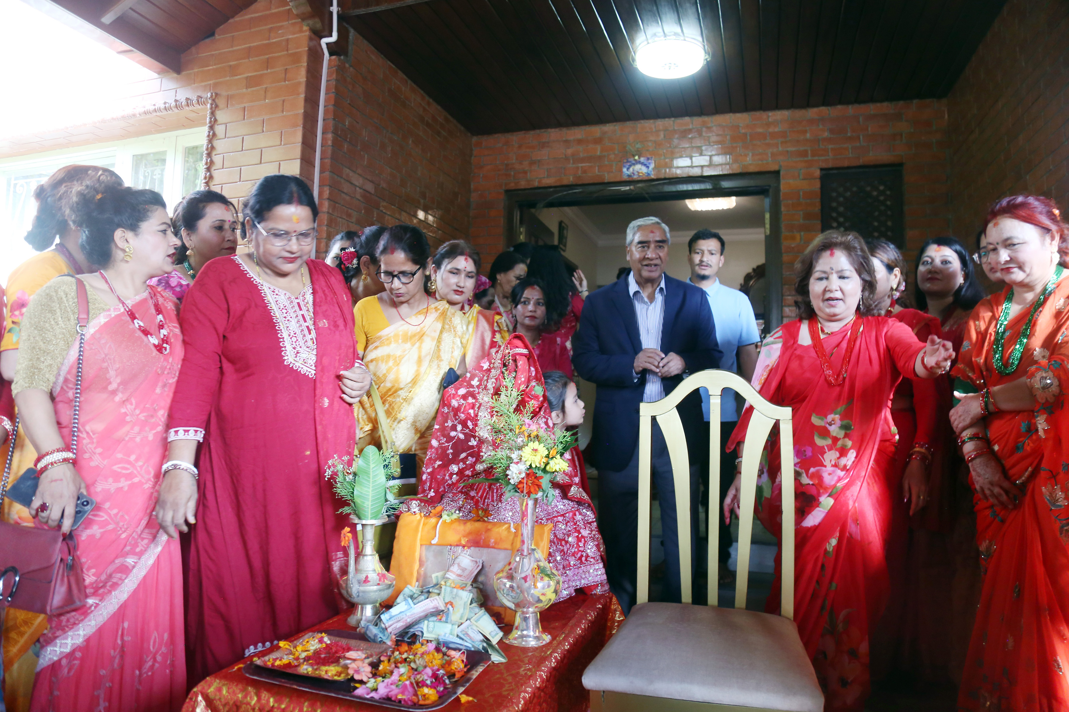 देउवा निवासमा मनाइयो गौरा पर्व