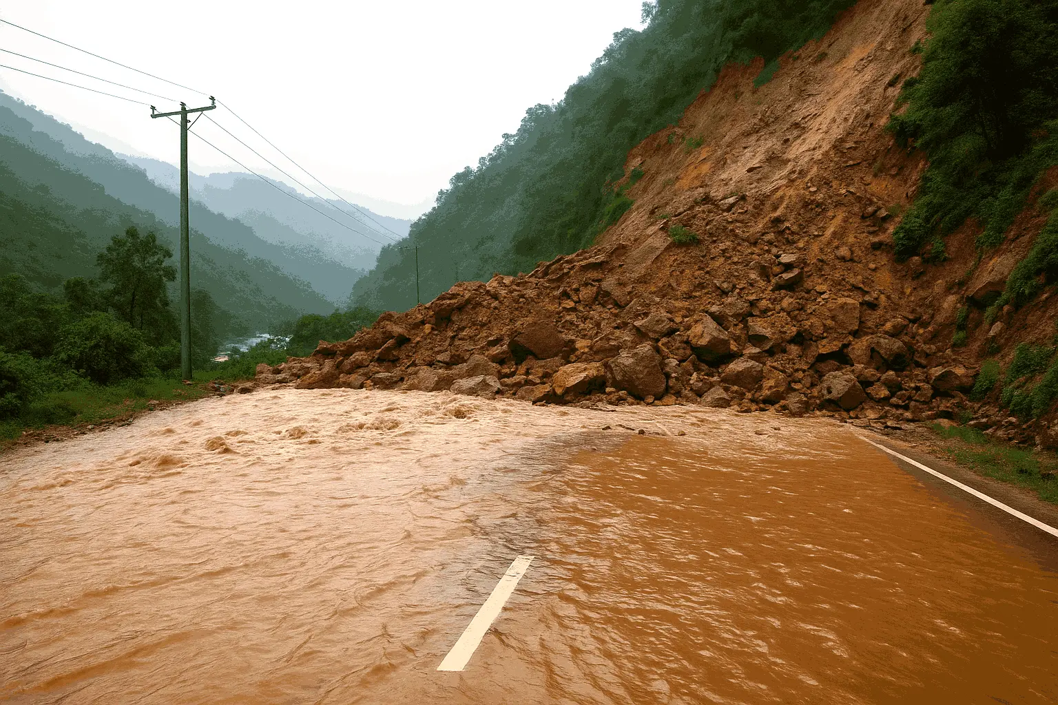 बाढीपहिरोले दश राजमार्ग ठप्प, एक सय ५८ आंशिक सञ्चालनमा