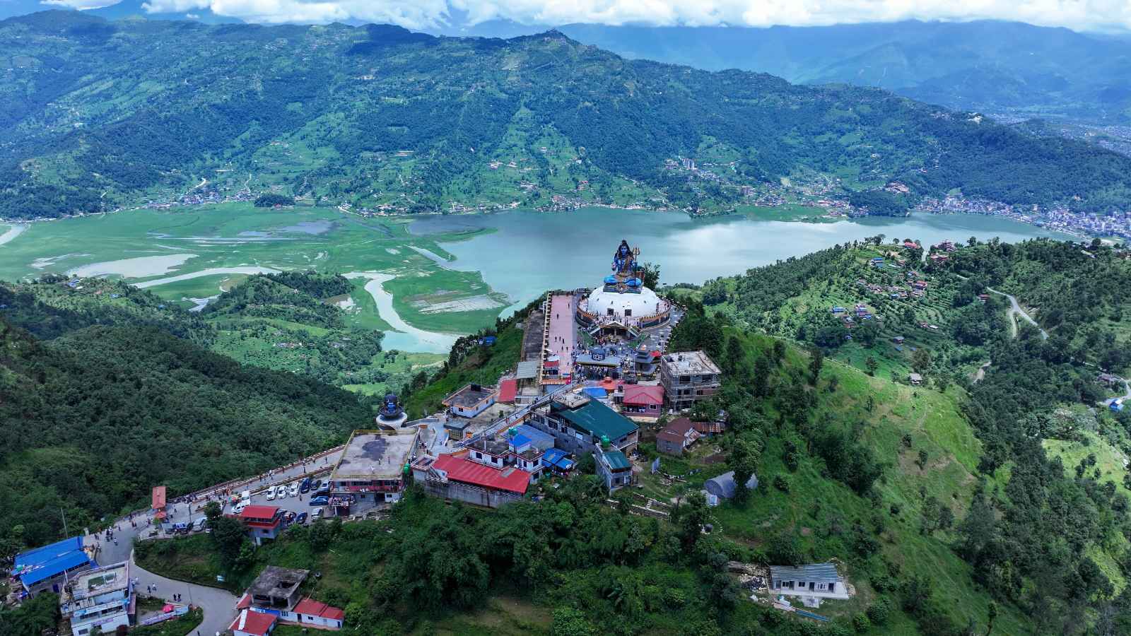 ड्रोनबाट देखिएको पुम्दिकोटको मनमोहक दृश्यहरु