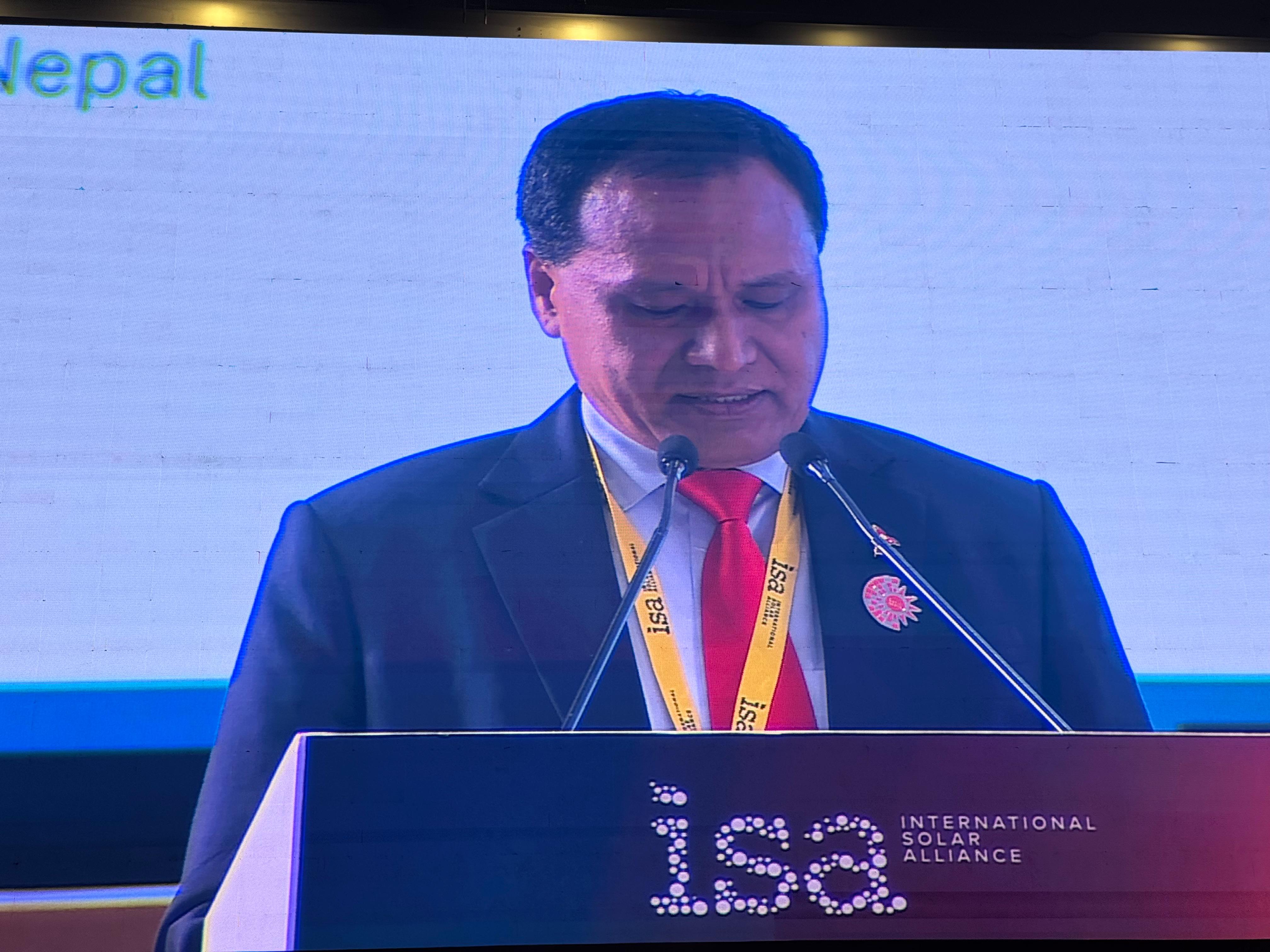 नेपालको नवीकरणीय ऊर्जामा लगानी गर्न मन्त्री घिसिङले गरे अन्तर्राष्ट्रिय समुदायलाई आह्वान