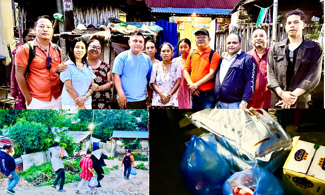 रोशनको परिवारलाई खाद्यान्न सहयोग