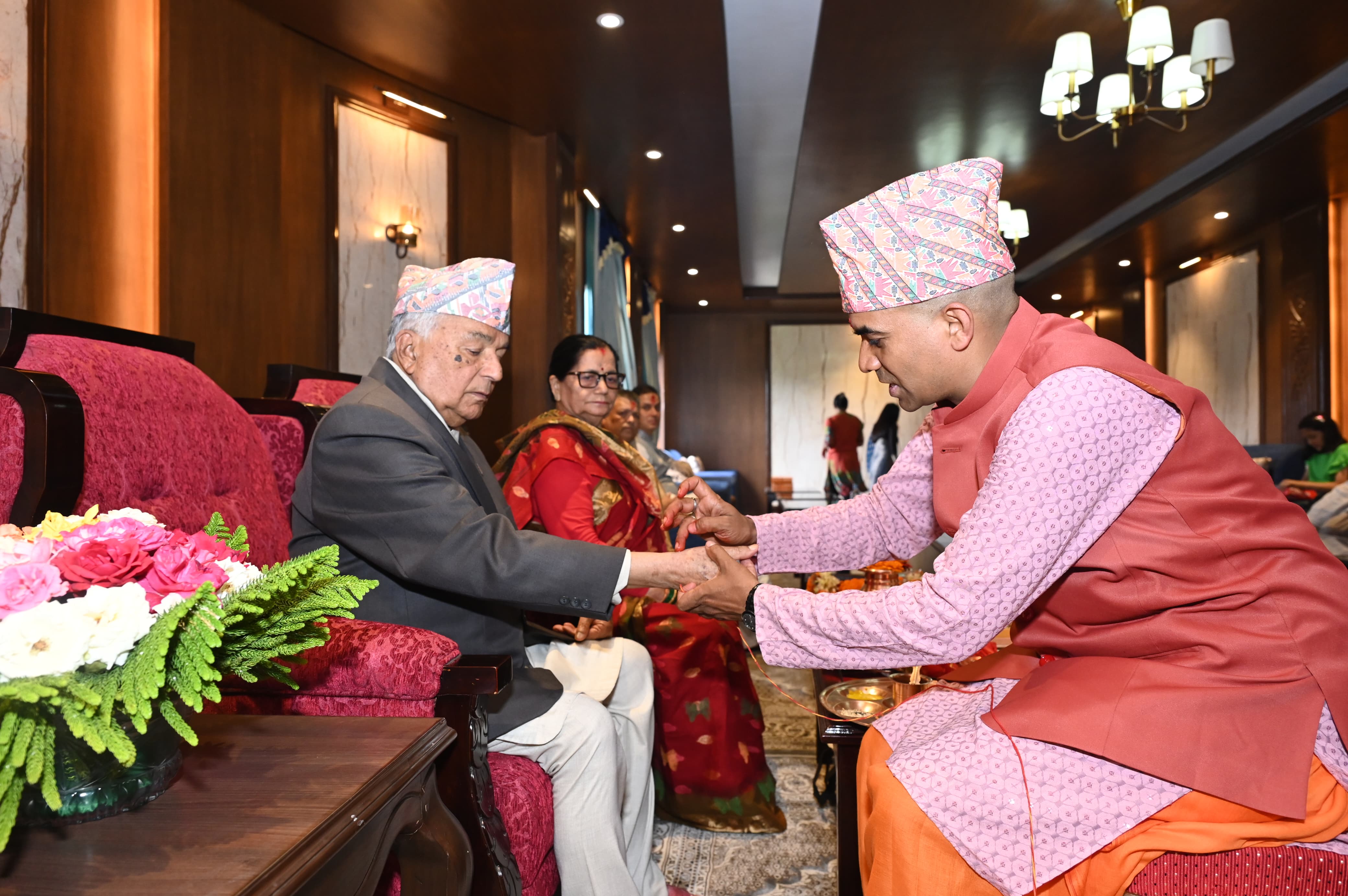 राष्ट्रपति पौडेलले जनै तथा रक्षाबन्धन ग्रहण गरे