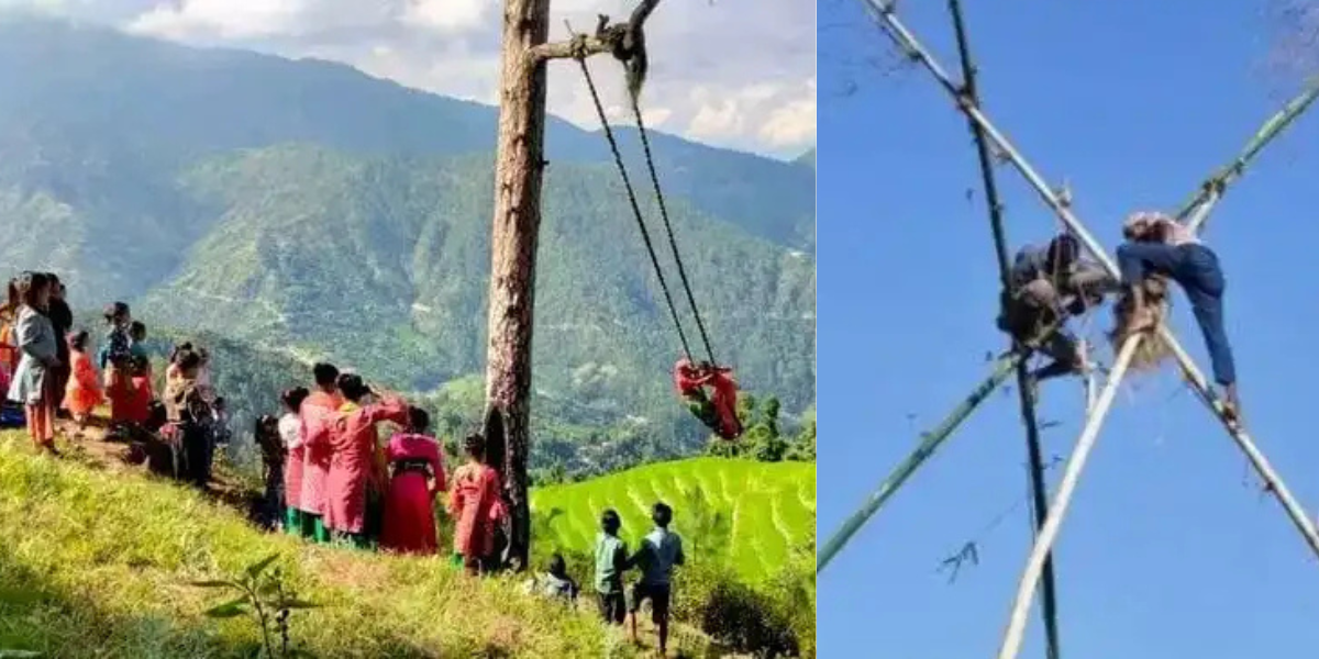 हराउँदै दसैँ, तिहारमा पिङ खेल्ने परम्परा
