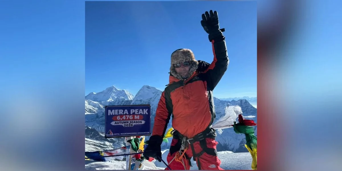मेरापिकको चुचुरोमा पुगे लेखा अधिकृत पृथ्वीमान लिम्बु, हिमाली पर्यटन सुधार्न सरकारसँग माग