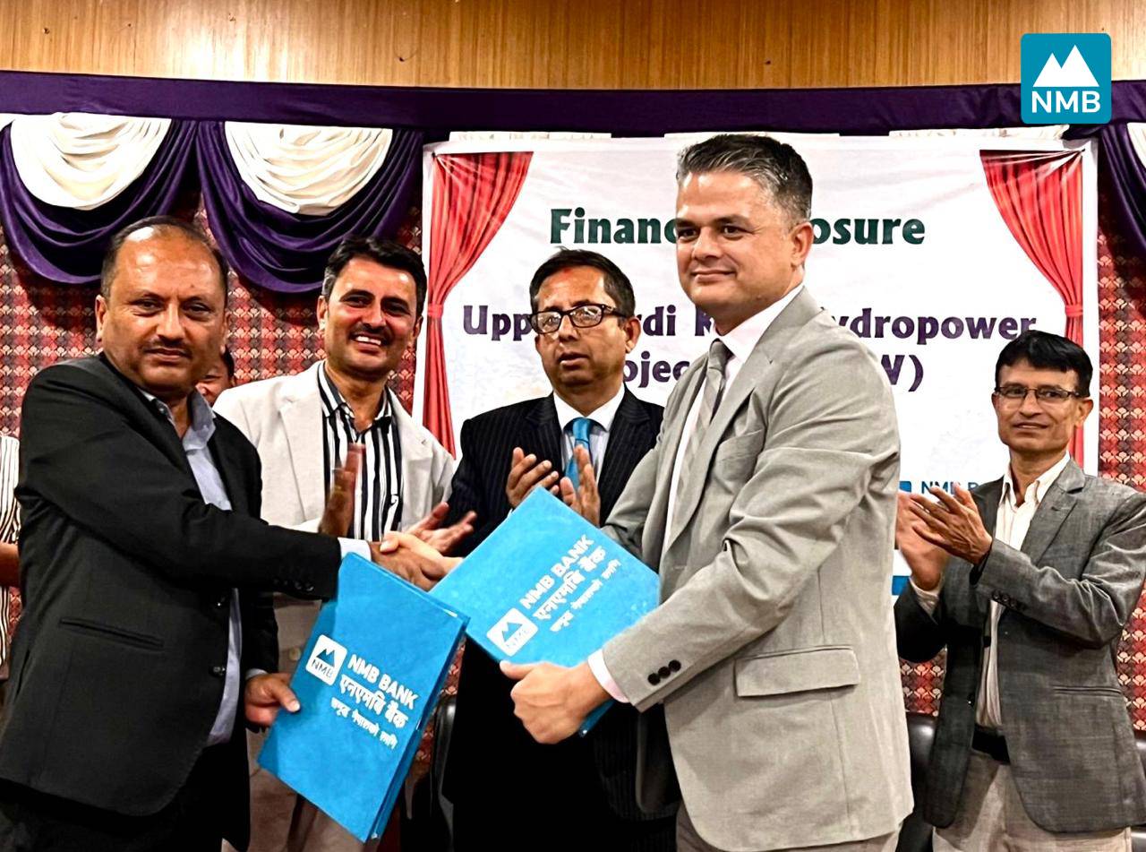 माथिल्लो सारी खोला जलविद्युतमा एनएमबि बैङ्कको ४६ करोडको लगानीमा आयोजना निर्माण अघि बढ्दै