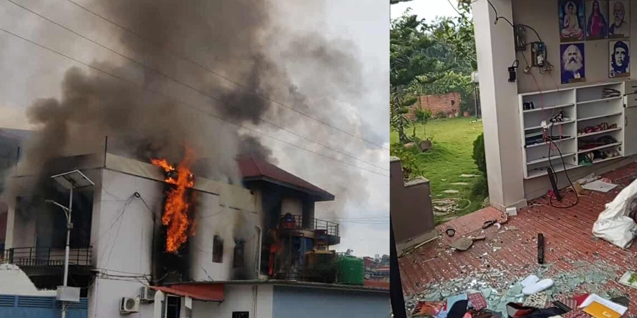 यी माओवादी नेताहरूको घरमा तोडफोड, लुटपाट र आगजनी भयो