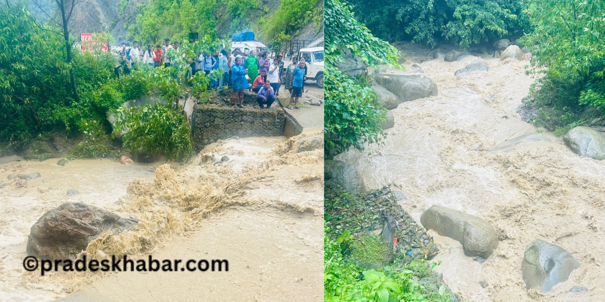 सुनसरीको दुध खोलाले बगाउँदा १९ वर्षीया छोरी बेपत्ता, बुबा गम्भीर घाइते