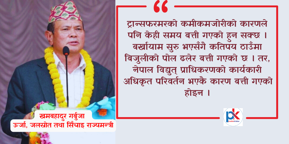 कार्यकारी फेरिएर झ्याप्प बत्ती गएको होइन : राज्यमन्त्री गर्बुजा