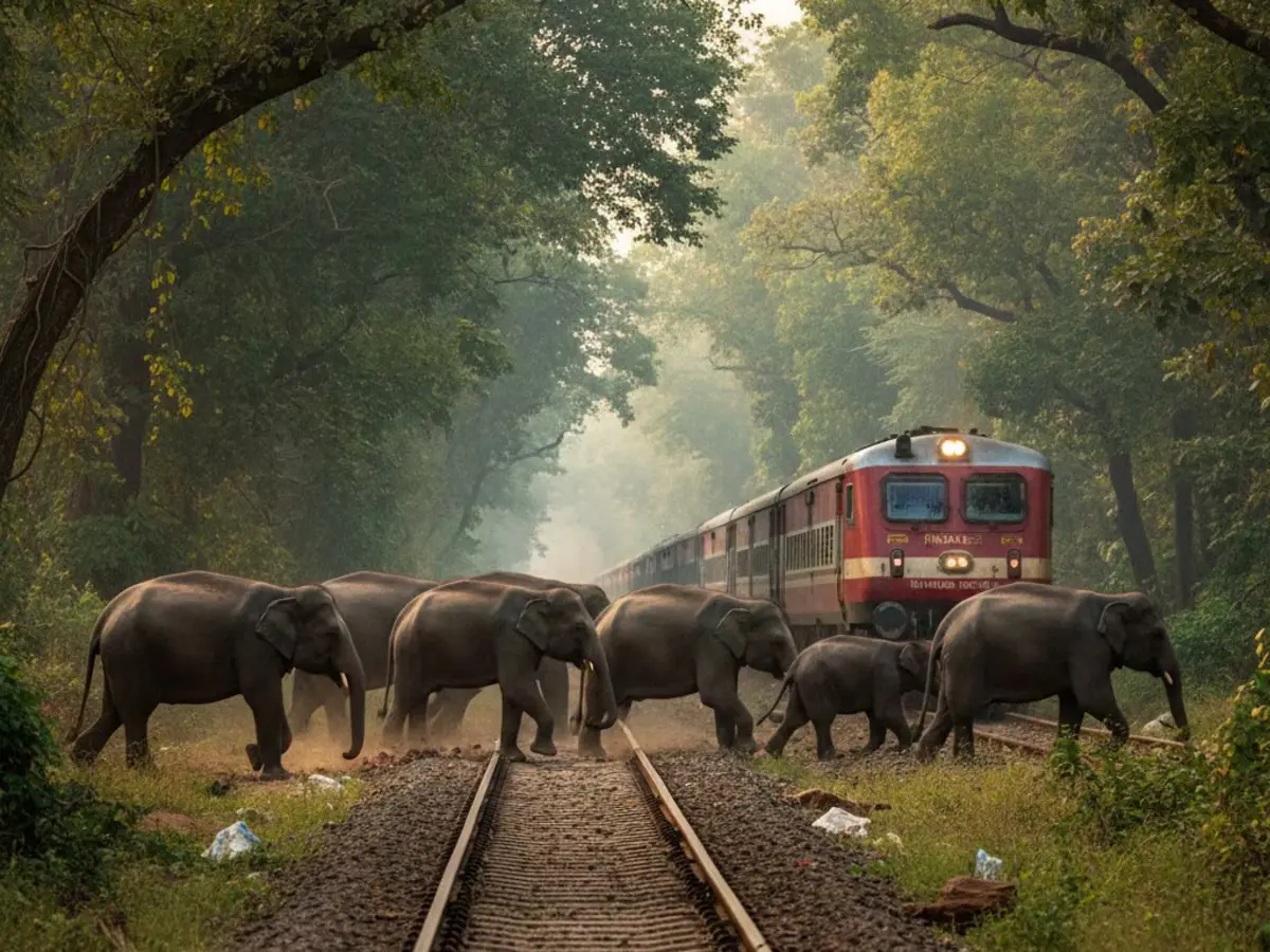 हात्तीको झुण्डसँग रेल ठोक्किंदा आठवटा हात्तीको मृत्यु