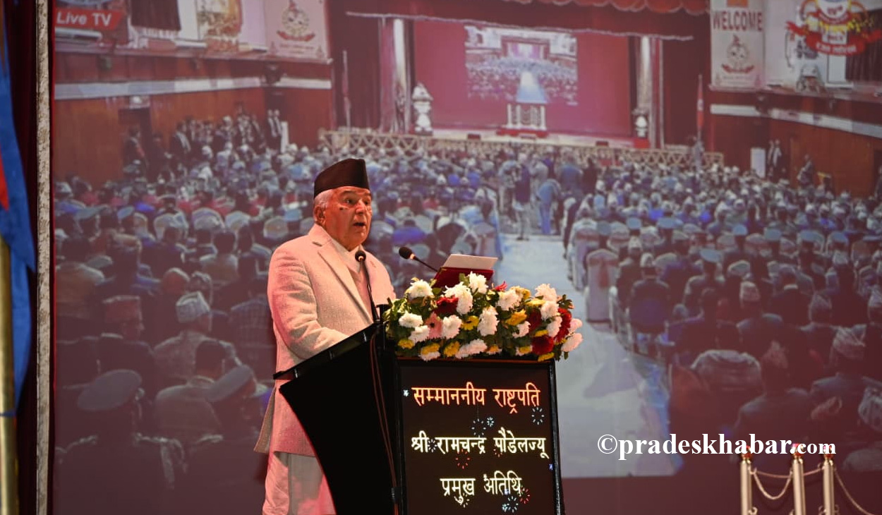 सुरक्षा निकायको धर्म भनेकै शान्ति सुरक्षा कायम गर्नु हो : राष्ट्रपति