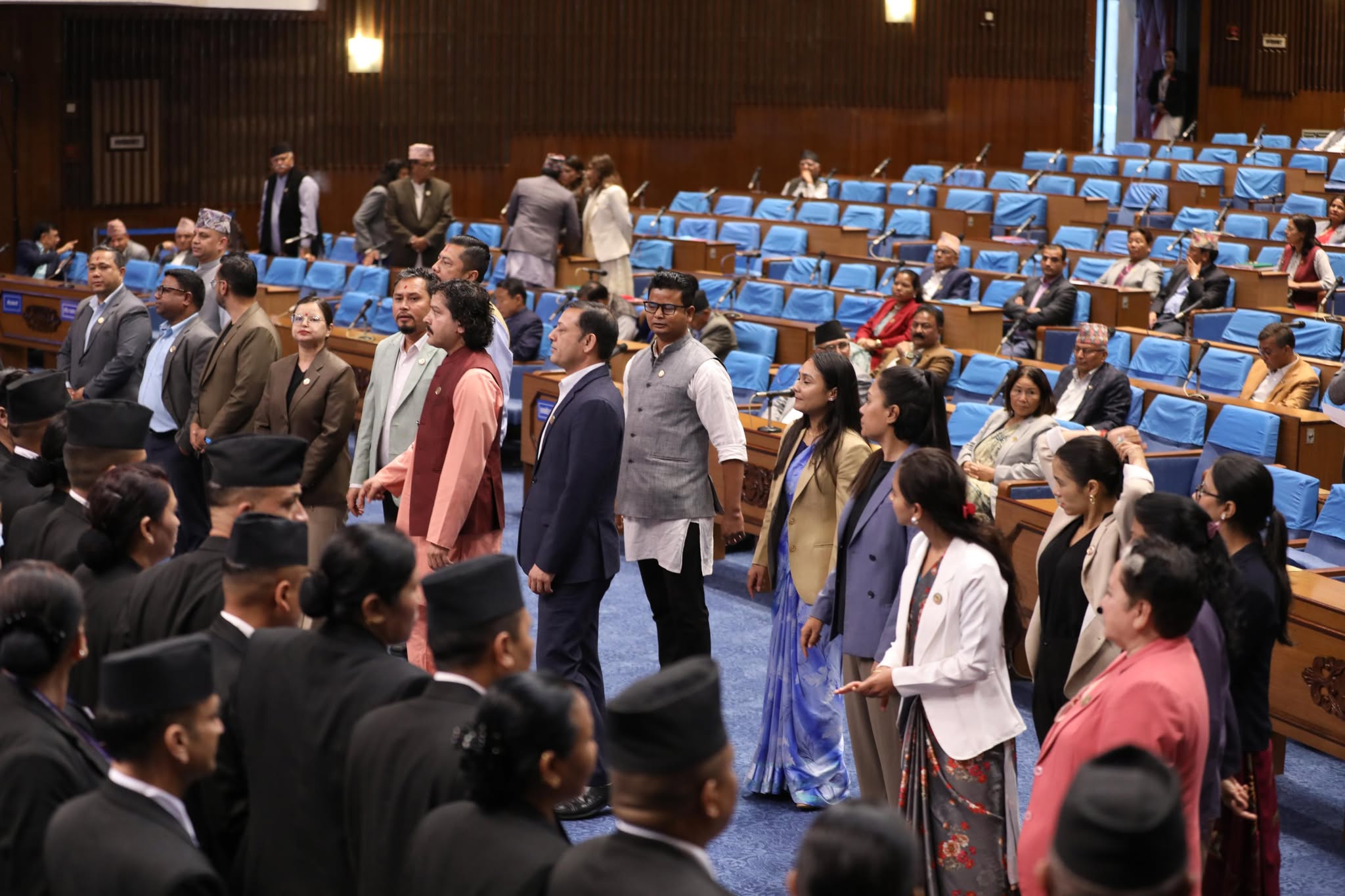 राप्रपाद्वारा संसद बैठककाे भत्ता नलिने घोषणा