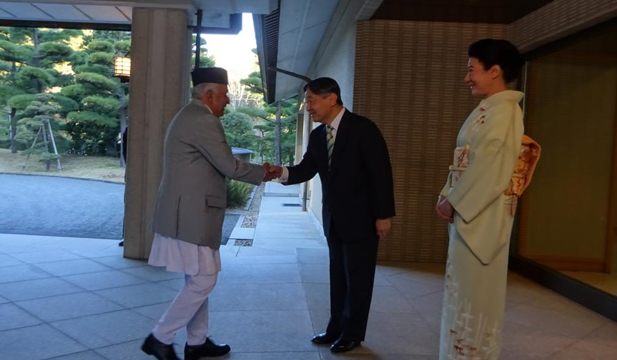 राष्ट्रपति पौडेल र जापानका सम्राटबीच भेट, जापानिज सहयोगको प्रशंसा