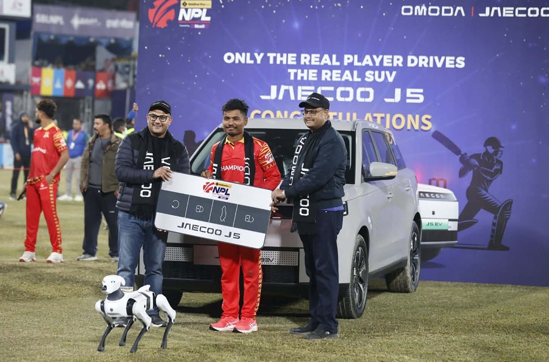 प्रतियोगिताकै उत्कृष्ट खेलाडी बन्दै लुम्बिनीका कप्तान पौडेलले पाए अमोडा कार