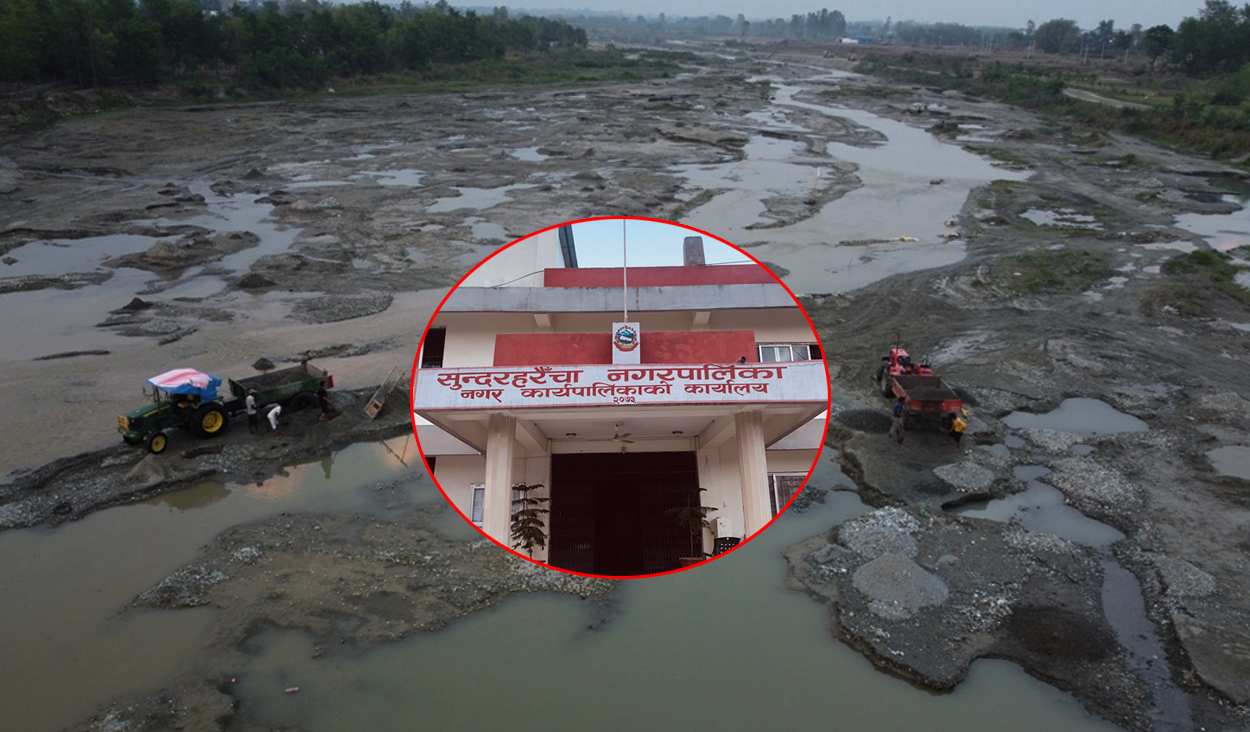 मोरङको सुन्दरहरैँचामा बूढी र गछिया खोलाको चरम दोहन, जोडिए मेयरदेखि कर्मचारीसम्मै