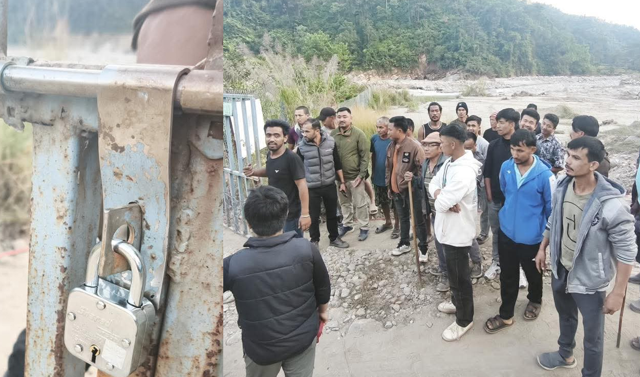 इलाममा साम्लिङ्ग हाइड्रोपावरमा स्थानीयको अनिश्चितकालीन तालाबन्दी