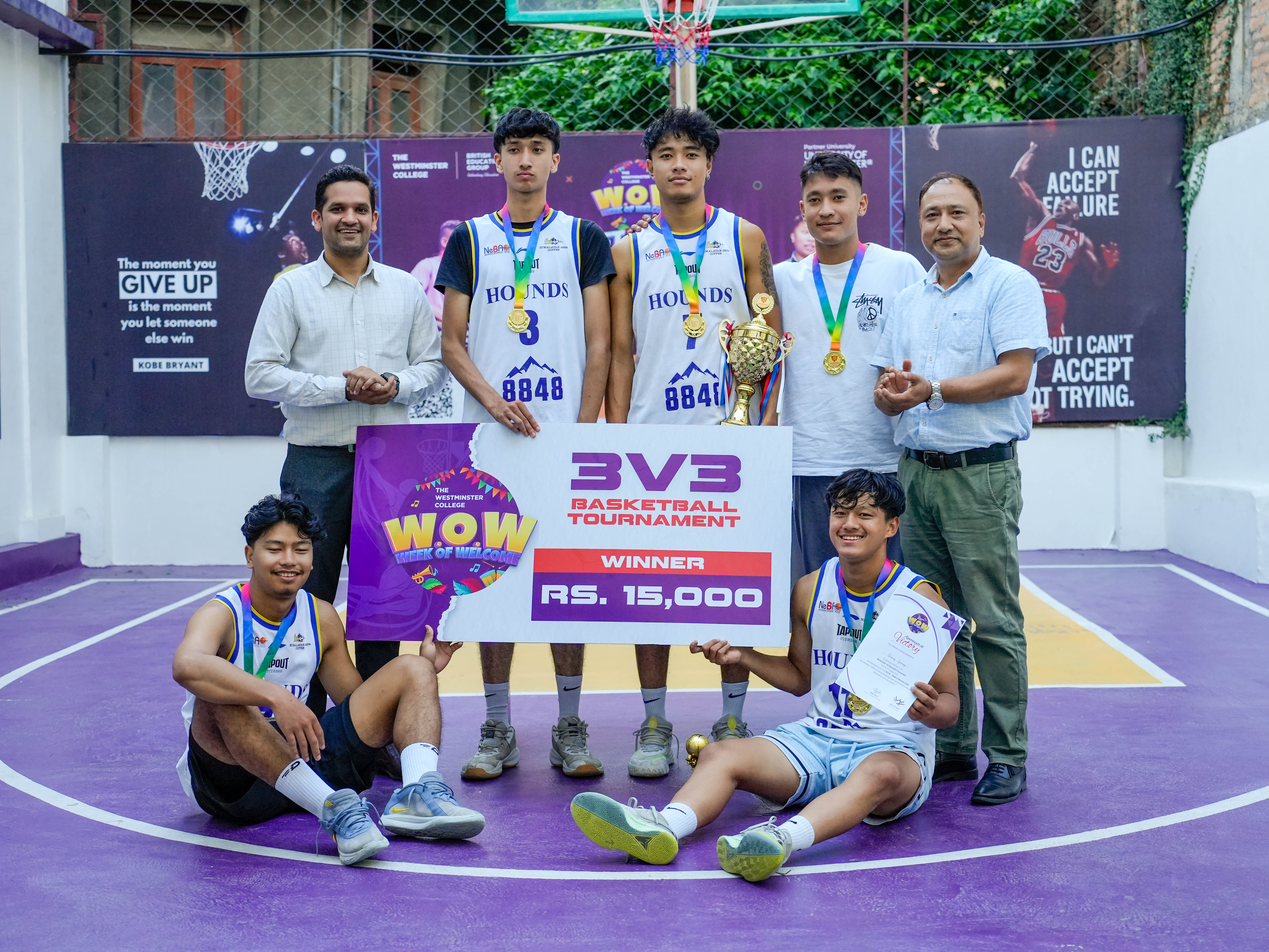 वेस्टमिन्स्टर बास्केटबल टुर्नामेन्टको उपाधि हाउण्ड्स एकेडेमीलाई