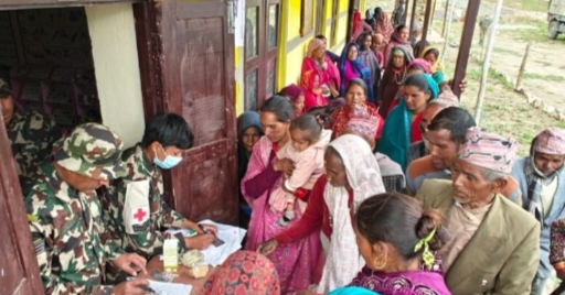 सेनाद्वारा बृहत स्वास्थ्य शिविर सञ्चालन