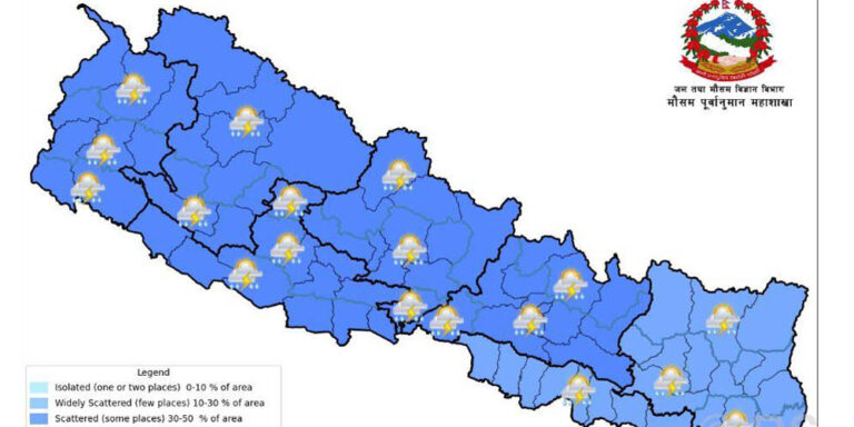 दाङ, बाँके, बर्दियामा अति भारी वर्षा