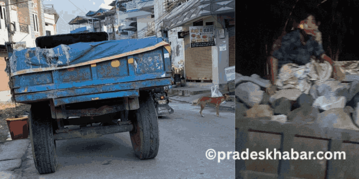 पूर्वी मोरङका खोलामा प्रहरीकै 'सेटिङ'मा ढुंगा, गिट्टी, बालुवा चोरी फस्टाउँदै