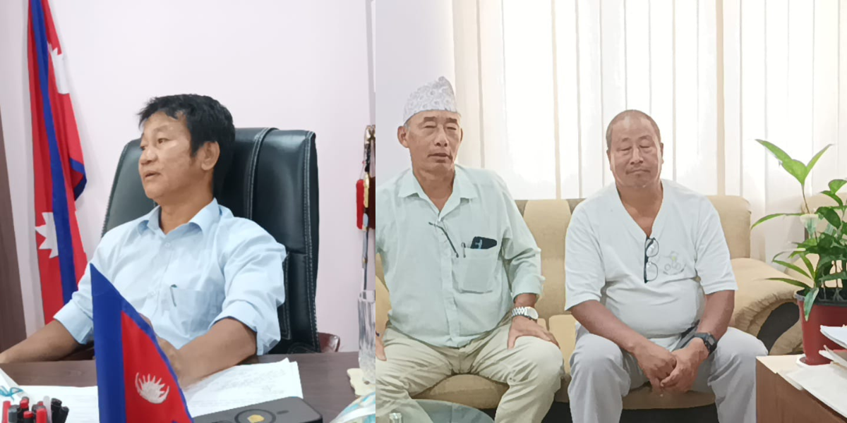 धरानको सर्दु जलाधार क्षेत्रका  जग्गा फुकुवा गरिदिन माग गर्दै मेयर समक्ष पुगे स्थानीय