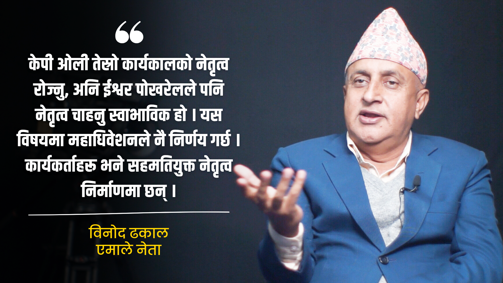 विद्या भण्डारीलाई एमालेले अन्याय गर्न मिल्दैन: विनोद ढकाल